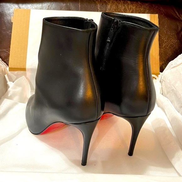 Christian Louboutin Eloise ankle bootie calf 100mm black Napa leather EU37.5 - Picture 5 of 10